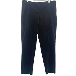 Talbots Sz 14 Flat Front Dress Pants Curvy Fit 37"x29" Side Zip Black Velour